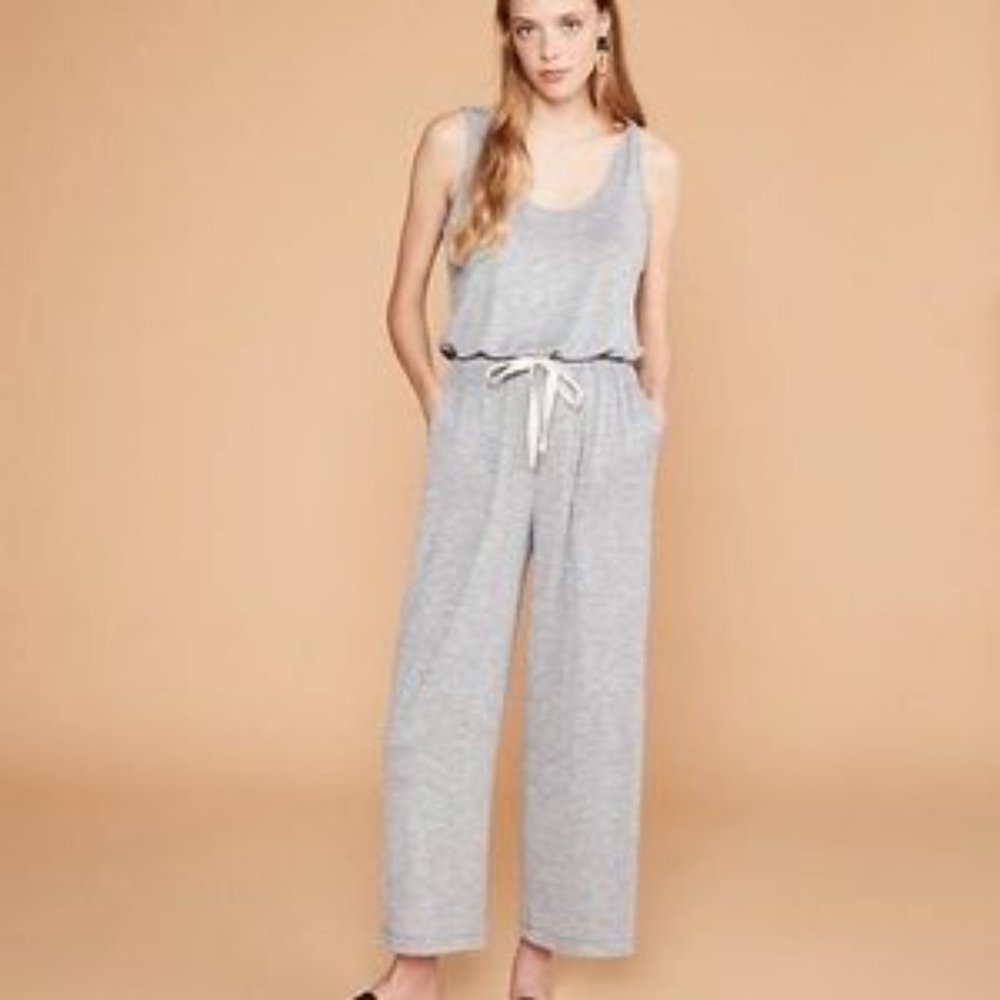 Lou & Grey | Brushmarl wide leg jumpsuit L